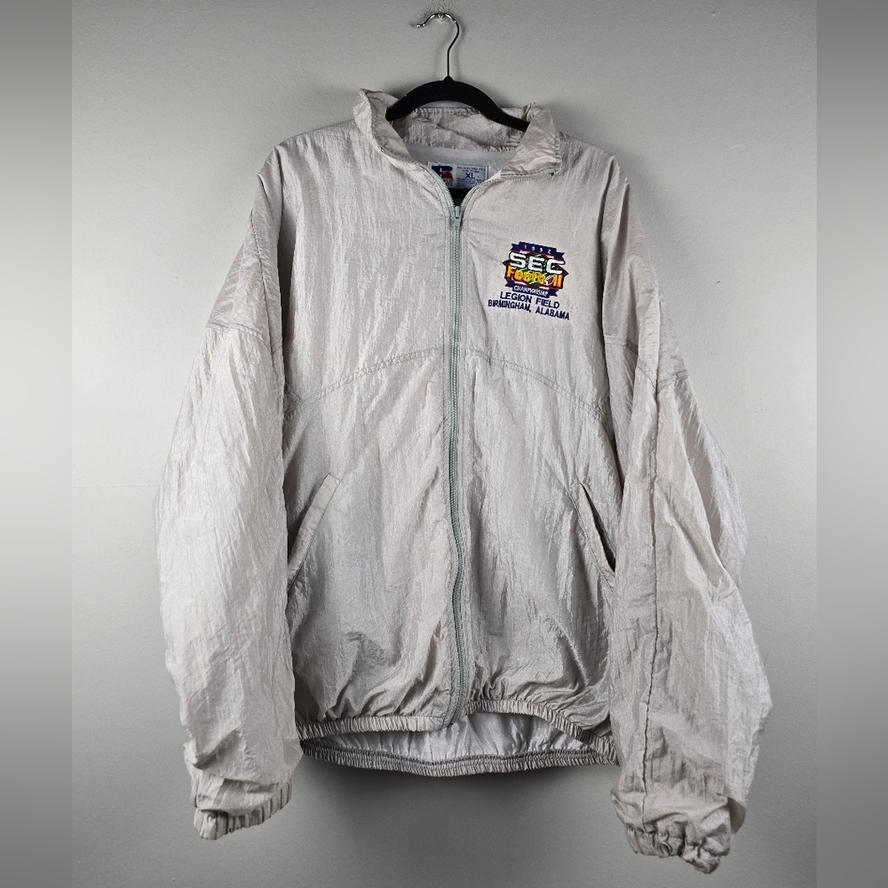 Vintage 1992 SEC Championship football Legion Field Alabama nylon zip up jacket